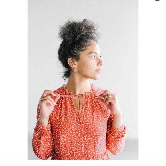 Rails Everly Carmine Daisies Tiered A-line Flowy Dress Size XS - Picture 4 of 11